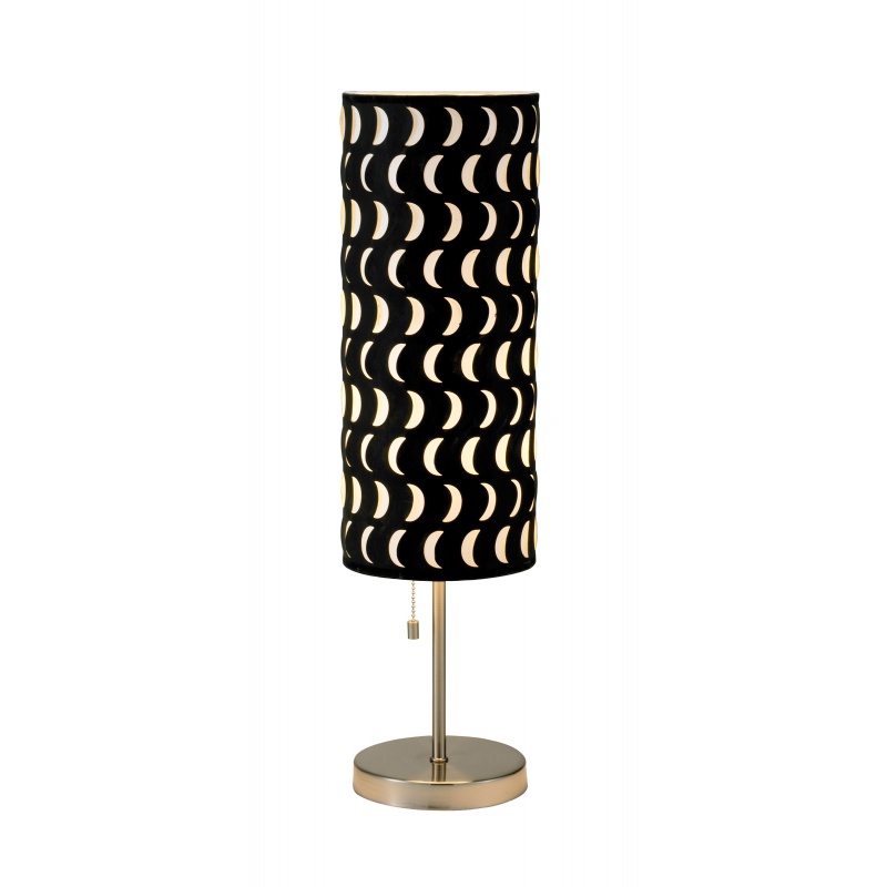 Adesso Black Vibe Crescent Table Lamp : Modern Table Lamps