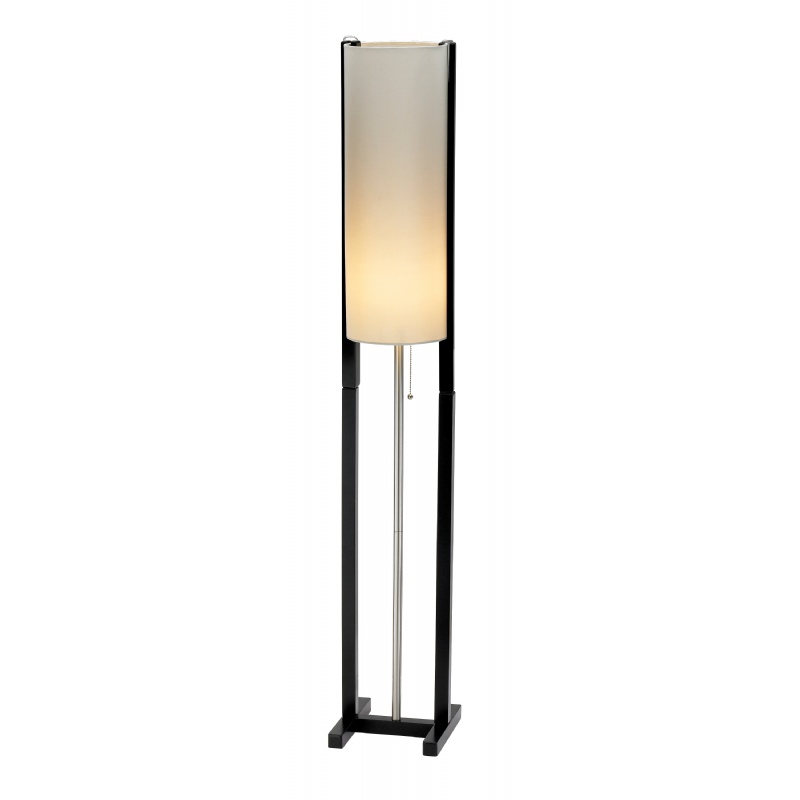 Adesso Black Walnut Bridges Floor Lamp : Floor Lamps