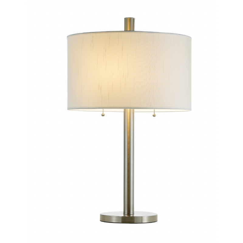 Lighting: Classic Table Lamps: Adesso Satin Steel Boulevard Table Lamp