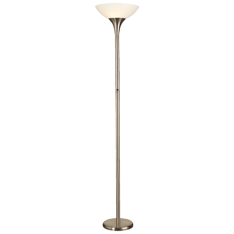 Lighting: Floor Lamps: Adesso Satin Steel Remote Control Floor Lamp