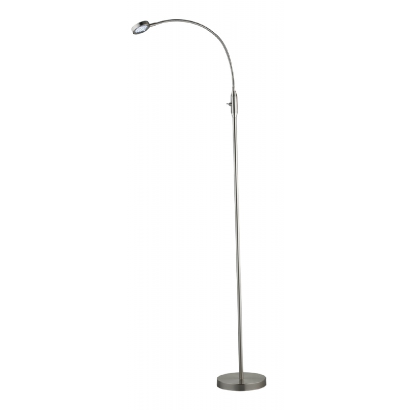 Adesso Satin Steel Eternity Flat Head Floor Lamp : Floor Lamps