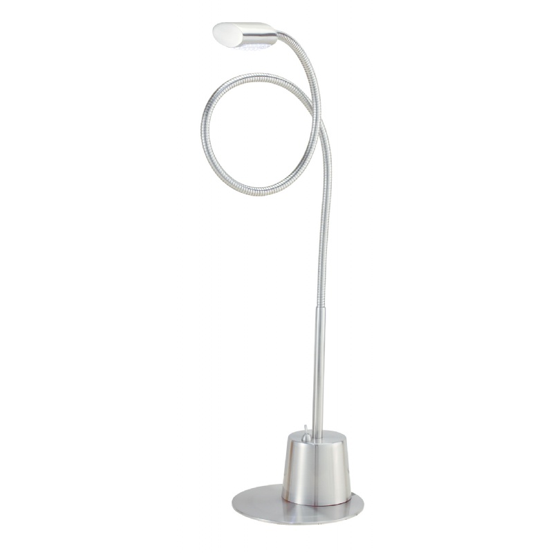 Adesso Satin Steel Eternity Extended Gooseneck Lamp : Modern Table Lamps