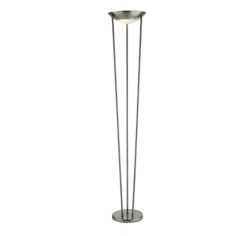 Lighting: Floor Lamps: Adesso Satin Steel Odyssey Tall Floor Lamp