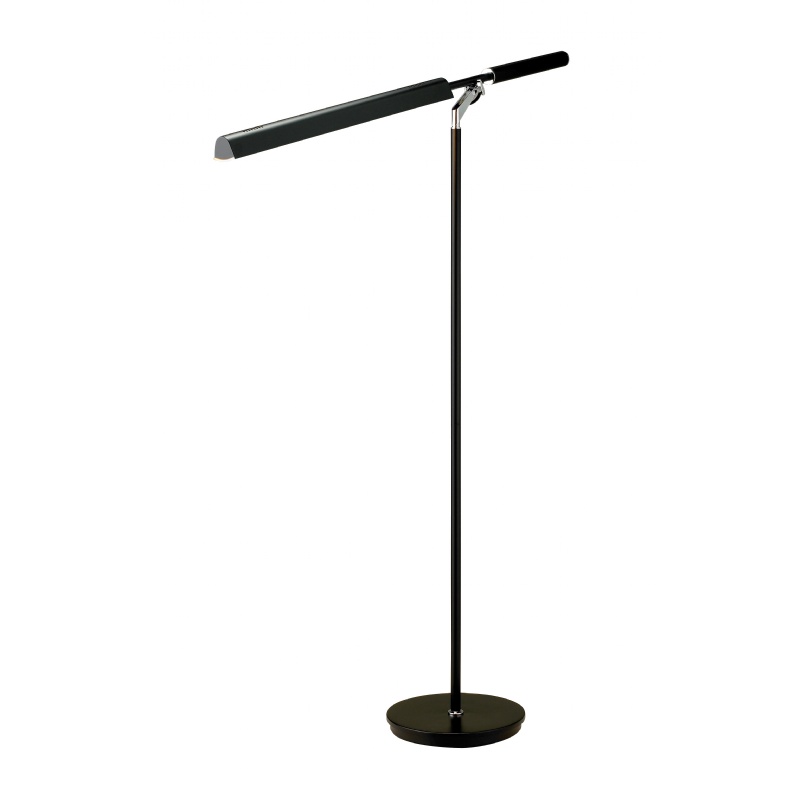 Lighting: Floor Lamps: Adesso Black Baton Floor Lamp
