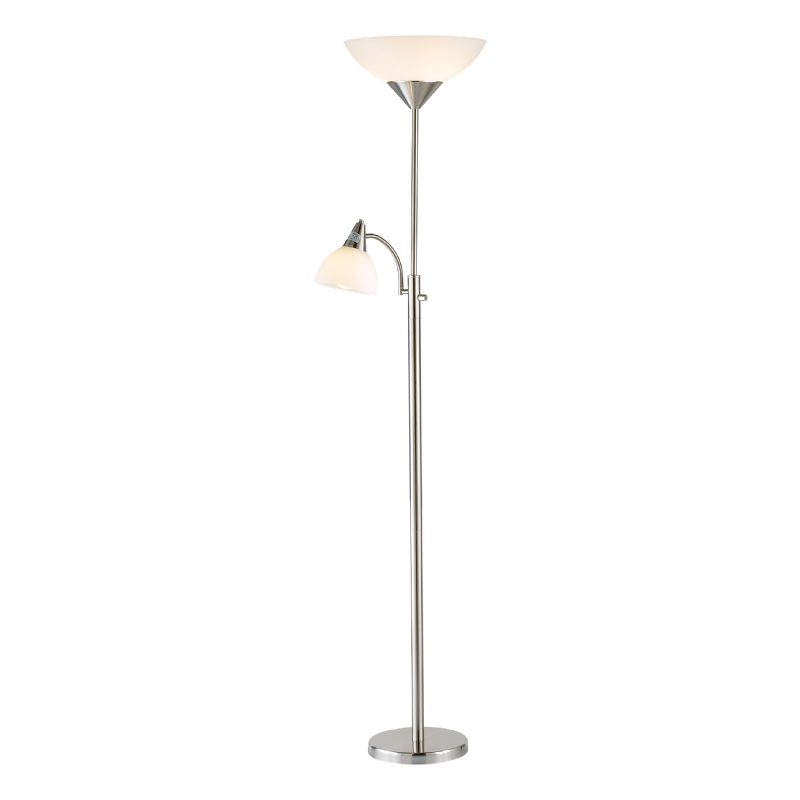 Adesso Satin Steel Piedmont Combo Floor Lamp : Floor Lamps