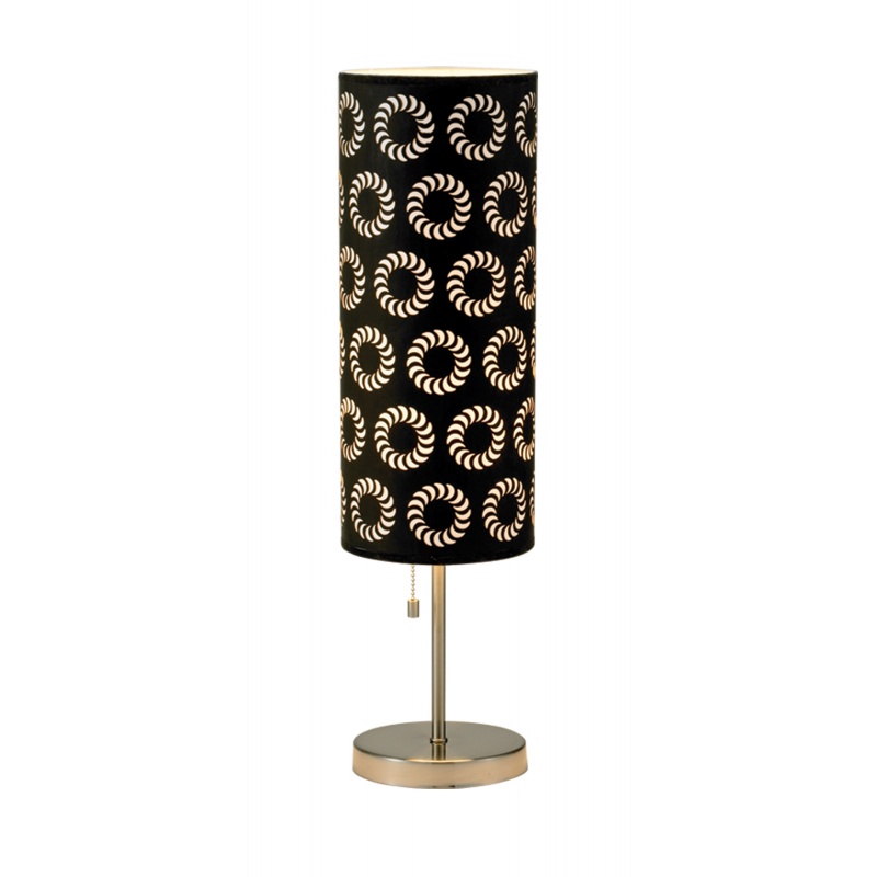 Lighting: Modern Table Lamps: Adesso Black Vibe Swirl Table Lamp