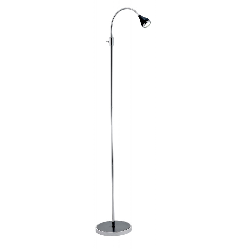Adesso Black Iris Gooseneck Floor Lamp : Floor Lamps