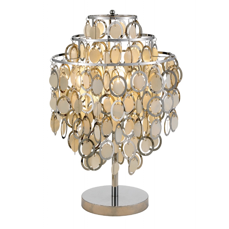 Lighting: Modern Table Lamps: Adesso Chrome Shimmy Table Lamp