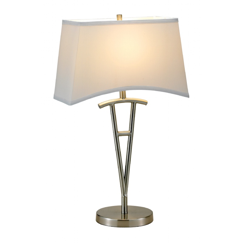 Adesso Satin Steel Taylor Table Lamp : Modern Table Lamps