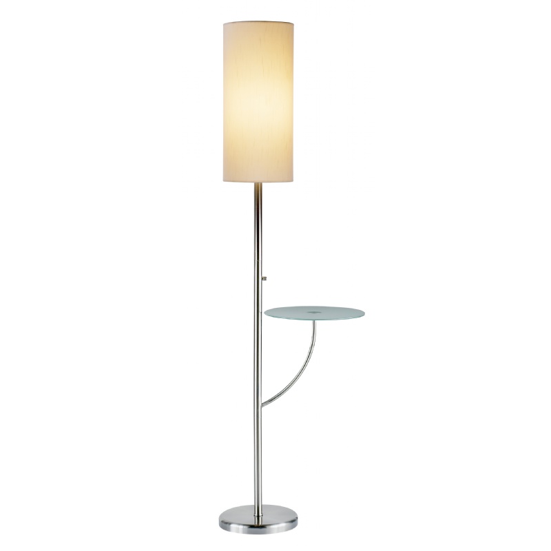 Adesso Satin Steel Concierge Floor Lamp : Floor Lamps