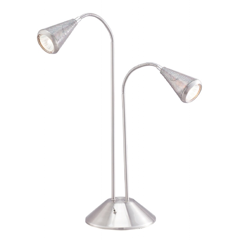 Adesso Steel Venus Double Gooseneck Table Lamp : Modern Table Lamps