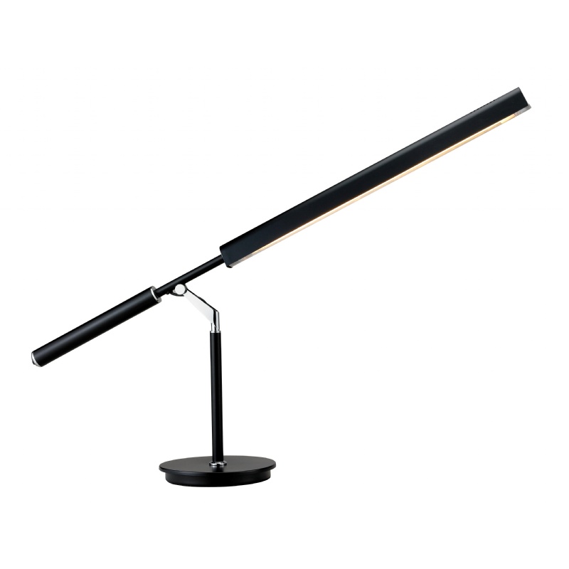 Lighting: Modern Table Lamps: Adesso Black Baton Desk Lamp
