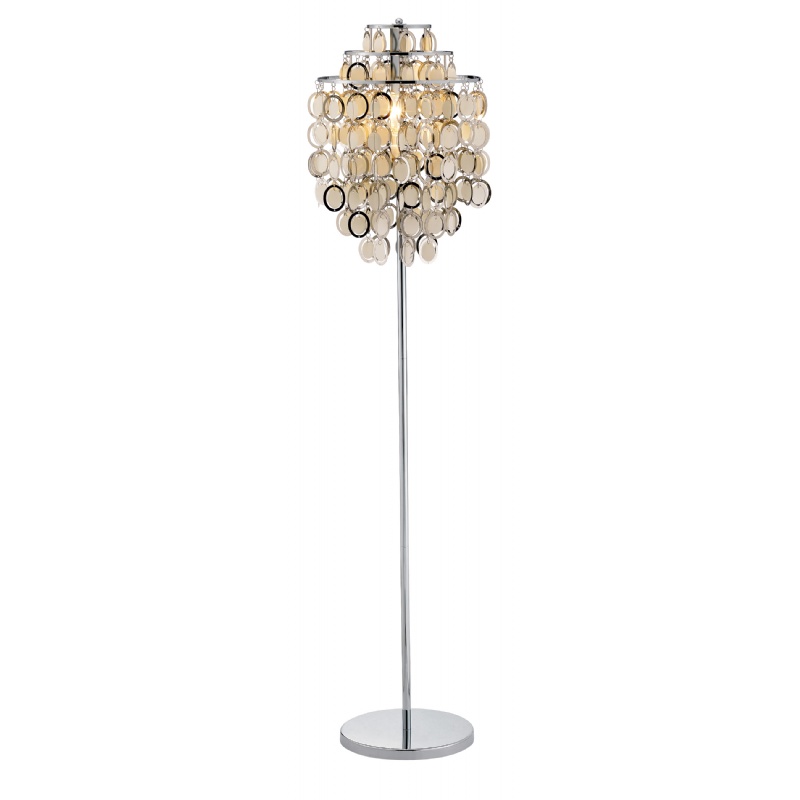 Lighting: Floor Lamps: Adesso Chrome Shimmy Floor Lamp