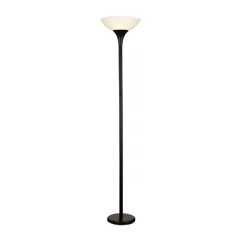 Lighting: Floor Lamps: Adesso Black Remote Control Floor Lamp