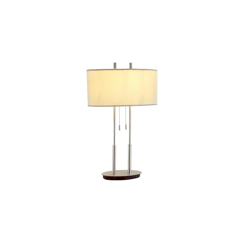 Adesso Satin Steel Duet Table Lamp