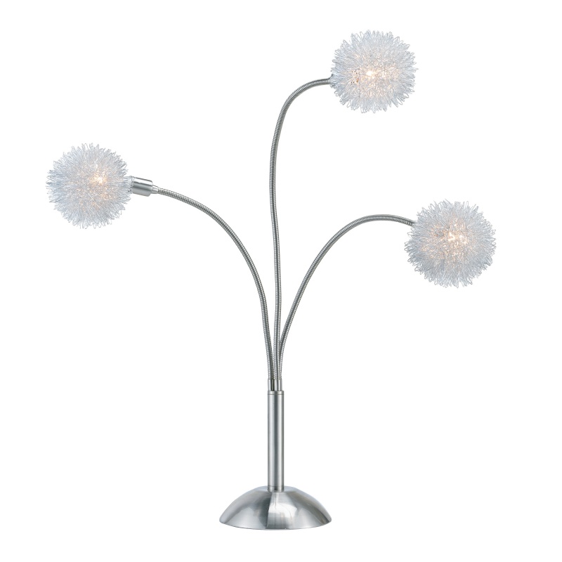 Adesso Satin Steel Pom Pom Table Lamp