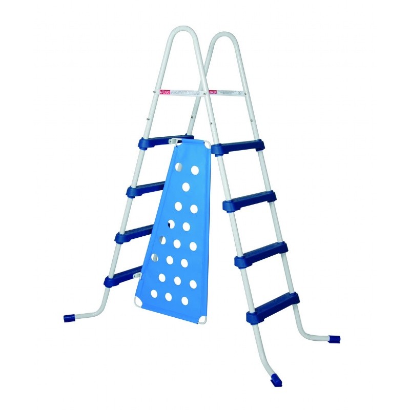 Pool & Beach: Pool Steps & Ladders: A-Frame Ladder With Barrier 52 inch Blue Steps