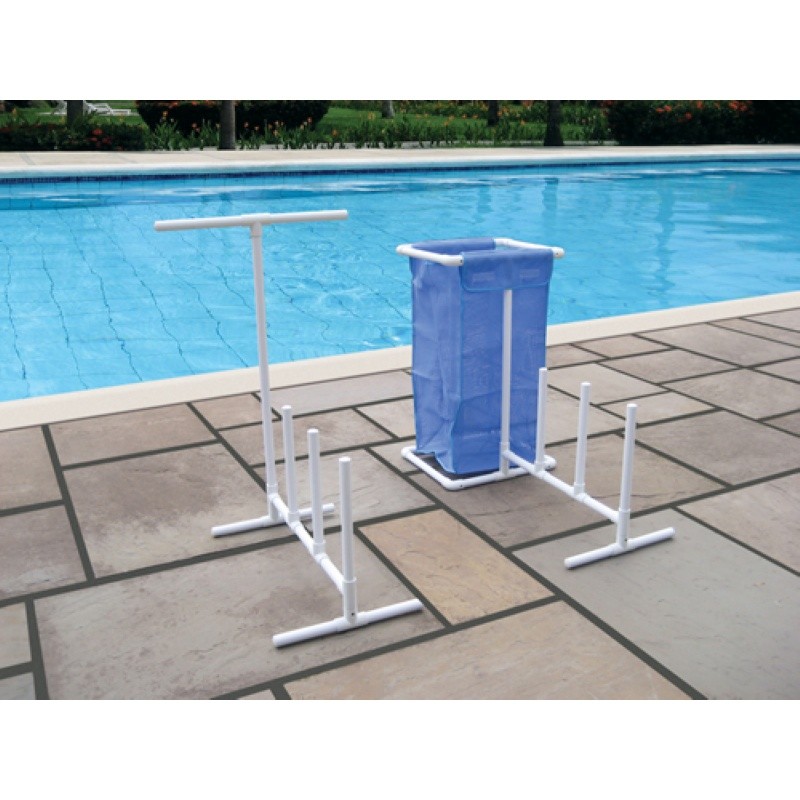 Pool & Beach: Poolside Accessories: Pool Float Organizer with Pool Toy Caddy Hamper