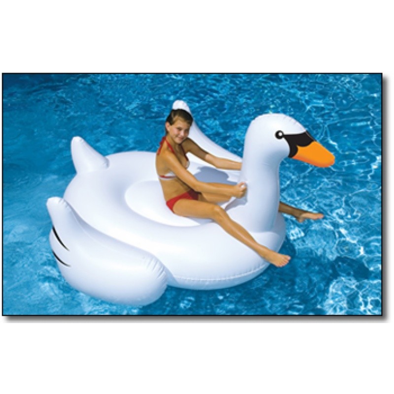 Pool & Beach: Inflatable Pool Fun: Giant Inflatable Swan Rider