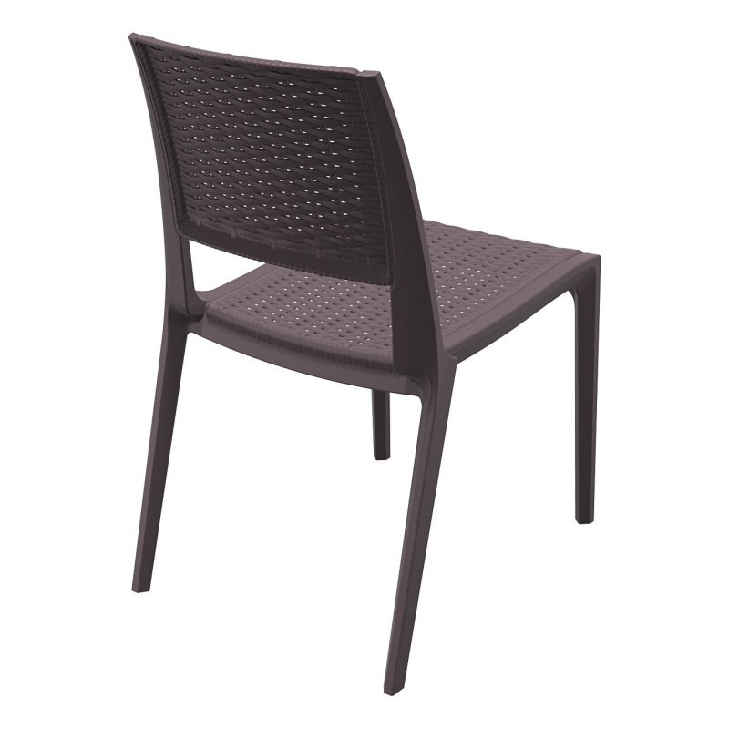 Miami Wickerlook Resin Patio Dining Set 7 Piece Rectangle Brown alternative photo #2