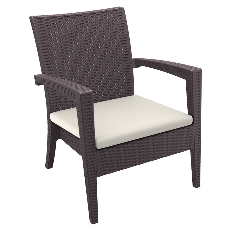 Miami Wickerlook Resin Patio Deepseating Set 6 piece Brown alternative photo