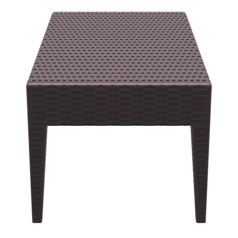 Miami Wickerlook Resin Patio Coffee Table Brown 36 inch. alternative photo #0