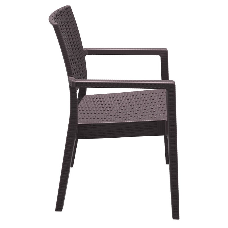 Ibiza Wickerlook Resin Patio Armchair Brown alternative photo #1