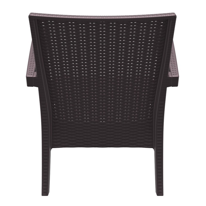 Miami Wickerlook Resin Patio Club Chair Brown alternative photo