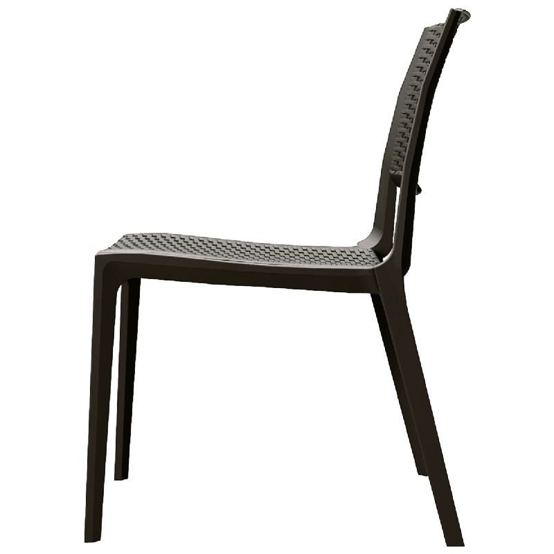 Verona Wickerlook Resin Patio Dining Chair Brown alternative photo #2