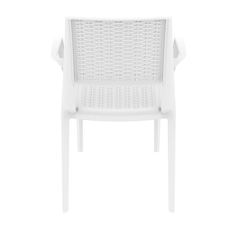 Capri Wickerlook Resin Patio Armchair White alternative photo