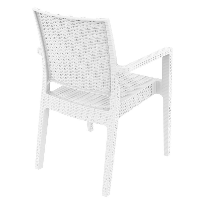 Ibiza Wickerlook Resin Patio Armchair White alternative photo #0