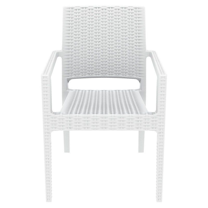Ibiza Wickerlook Resin Patio Armchair White alternative photo #2