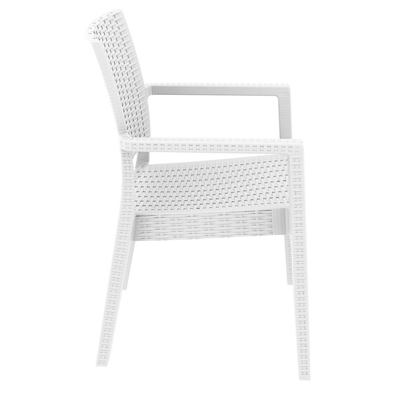 Ibiza Wickerlook Resin Patio Armchair White alternative photo #1