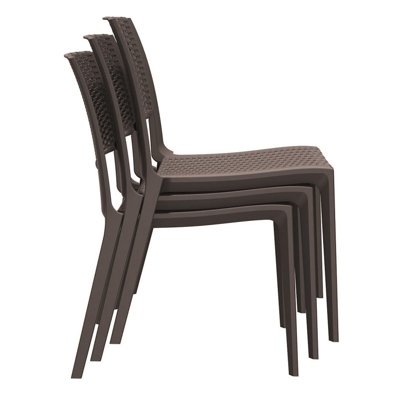 Verona Wickerlook Resin Patio Dining Chair White alternative photo