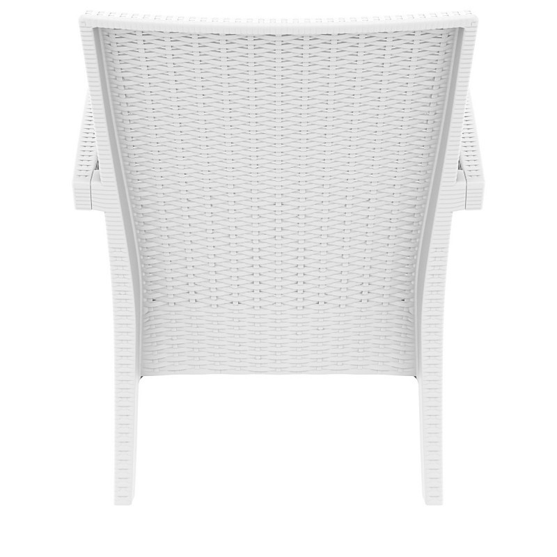 Miami Wickerlook Resin Patio Club Chair White alternative photo #1