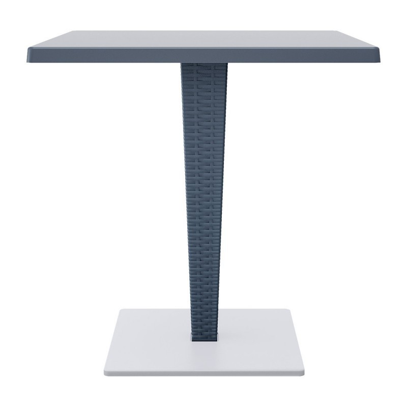 Riva Wickerlook Resin Square Patio Dining Table Grey 28 inch. alternative photo #0