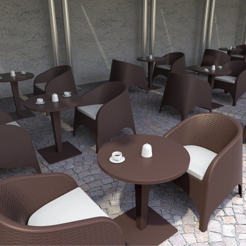 Aruba Wickerlook Resin Patio Chair Brown alternative photo #5