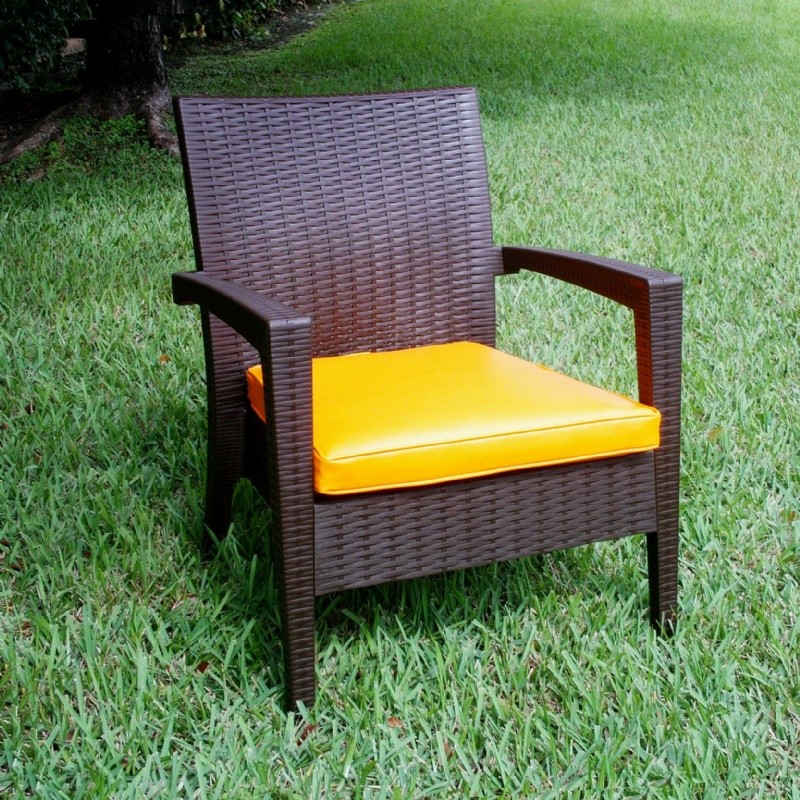 Miami Wickerlook Resin Patio Club Chair Brown alternative photo