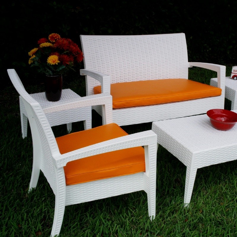 Miami Wickerlook Resin Patio Club Chair White alternative photo #5