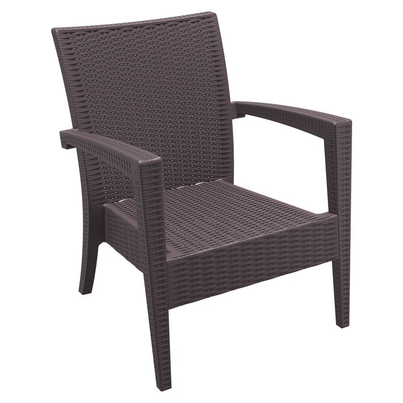 Most Popular in District of Columbia: Outdoor Furniture: Club Chairs: Miami Wickerlook Resin Patio Club Chair Brown