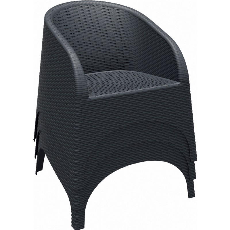 Outdoor Furniture: Patio Sets: Aruba Wickerlook Resin Balcony Furniture Set 3 Piece Brown