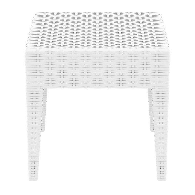 Outdoor Furniture: Patio Sets: Aruba Wickerlook Resin Patio Set 3 Piece White with Rectangle Table