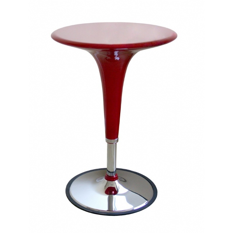 Furniture: Accent Tables: Nu Round Adjustable Height Table Red