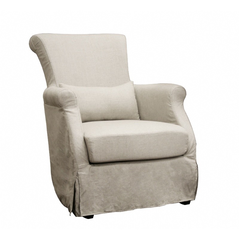 Furniture: Club Chairs: Carradine Accent Club Chair Cream