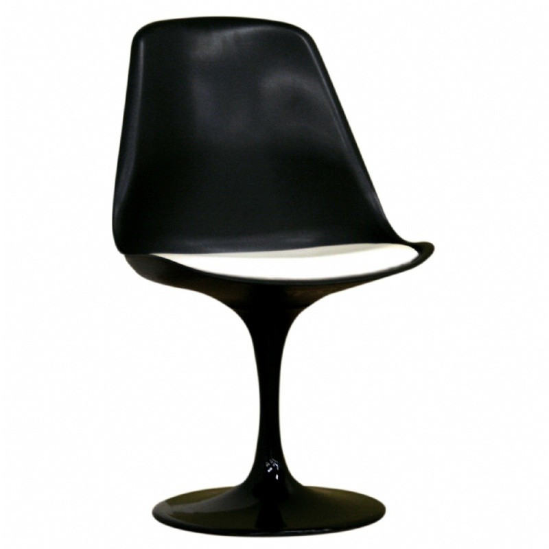 Furniture: Accent Chairs: Ergonomic Modern Plastic Side Chair Black
