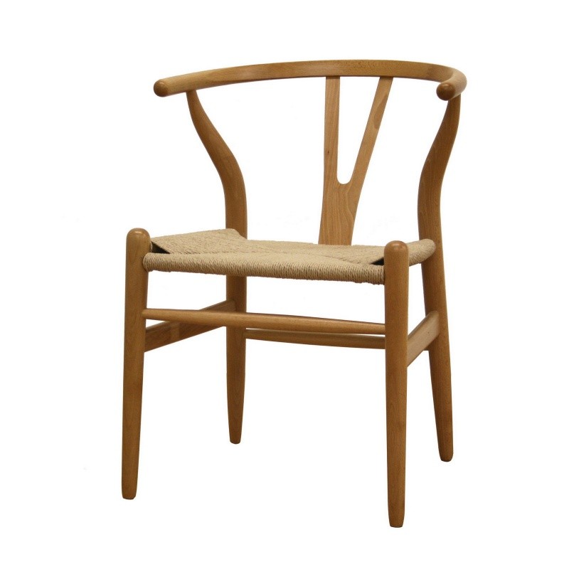 Furniture: Accent Chairs: Wishbone Natural Wood Accent Dining Chair