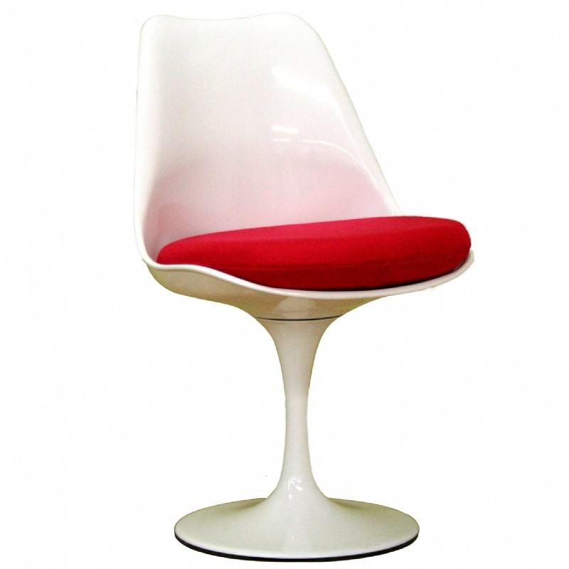 Furniture: Accent Chairs: Cyma Contemporary Glossy White Accent Chair