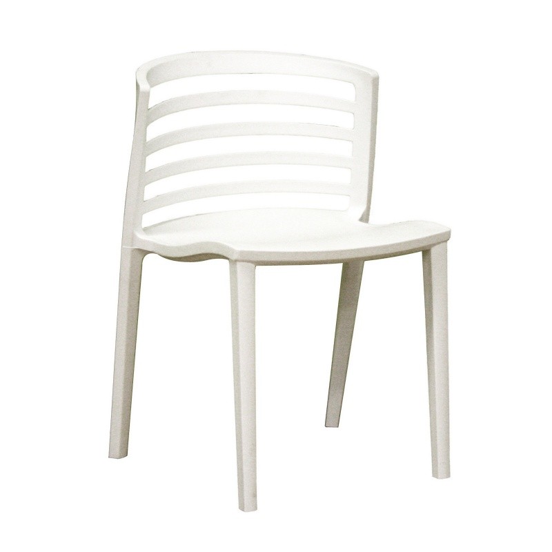 Outdoor Furniture: Dining Chairs: Ofilia White Resin Modern Outdoor Dining Chair
