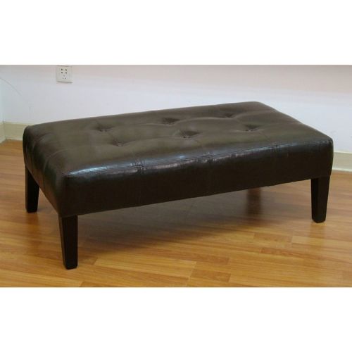 4D Concepts Brown Large Faux Leather Coffee Table 4DC-550070