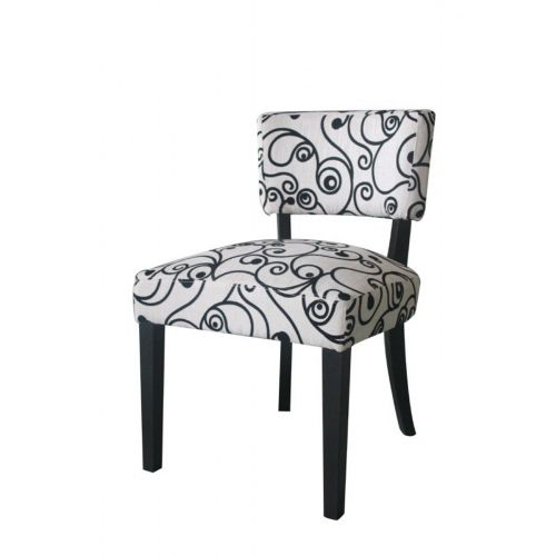 4D Concepts Cosmo Oversize Accent Chair - Black and White Swirl Fabric 4DC-813859